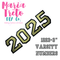 Varsity Numbers 3" Die 1229-3"