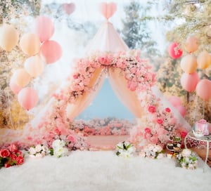 Image of Floral Mini Tent