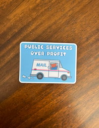 Image 2 of Public Services Over Profit Sticker