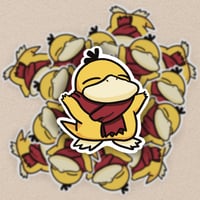 Scarf Psyduck Sticker