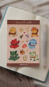 Toast Pets Sticker Sheet