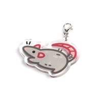 Image 7 of Rat-Themed Themed Mechanical Keychain with a LED-Lit Clicky Switch