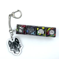 Image 1 of  Punk Furry Dog Themed  Mechanical Keychain with LED-Lit Clicky Switches