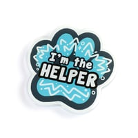 Image 2 of Helper Furry Themed Epoxy CLIP Badge 3.5"