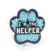 Image 1 of Helper Furry Themed Epoxy Magnetic Badge 3.5"