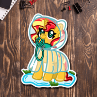 Sunset Shimmer Walkies My Little Pony Inspired Matte Vinyl Sticker