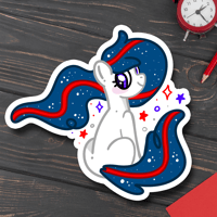 NASA Pony My Little Pony Themed Matte Vinyl Sticker