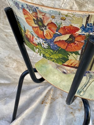 Image of painting chair - still life and blooms