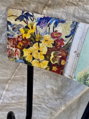 Image of painting chair - still life and blooms