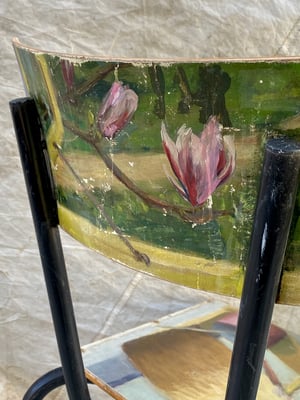 Image of painting chair - painting of a chair on a chair