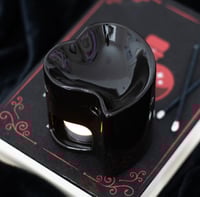 Image 1 of Black Heart Shaped Oil/Wax Melter