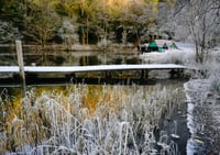 Boat sheds in Winter exclusive print