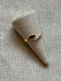 Image 1 of Stainless Steel Adjustable Ring Simple Classic Gold