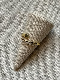 Image 2 of Stainless Steel Adjustable Ring Simple Classic Gold