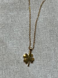 Image 1 of Stainless Steel Necklace Four Leaf 