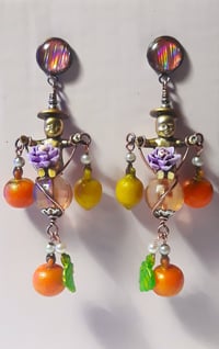 Citrus Drops Earrings. Love these King Cake Babies with their Lemons and Oranges!
