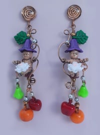 Fruit Salad Babies Earrings that are going to be the center of attention at a party someday!