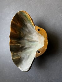 Image 4 of Curved Bronze Door Handle in the Shape of a Seashell