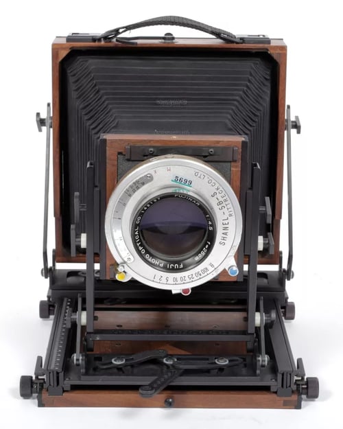 Image of KB Canham Wood 5X7 Camera with 250mm F4.5 Fujinar lens + 4X5 back ONLY #5699