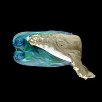 Image 1 of XXXL. Zeppelin - Humpback Whale - Flamework Glass Sculpture