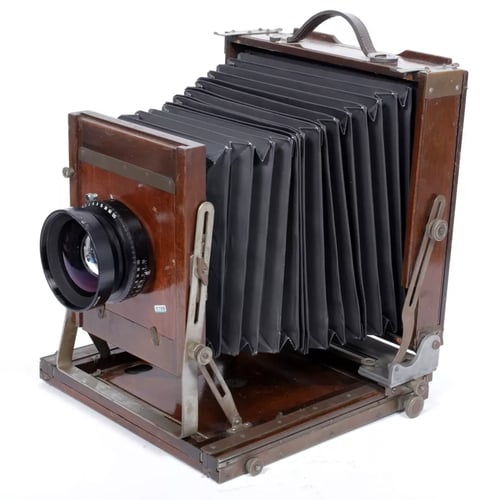 Image of Deardorff V8 8X10 Field camera w/ 300mm F5.6 MC lens + holder NEW BELLOWS #5700