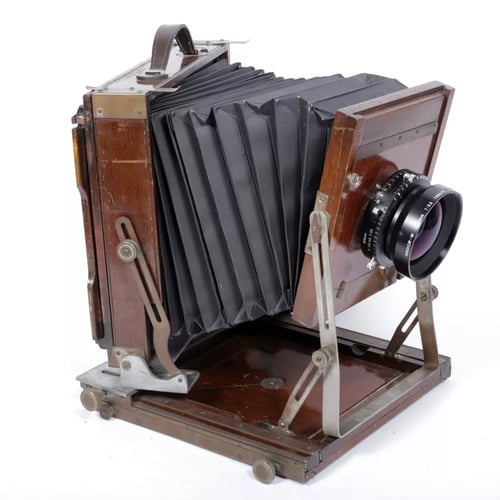 Image of Deardorff V8 8X10 Field camera w/ 300mm F5.6 MC lens + holder NEW BELLOWS #5700