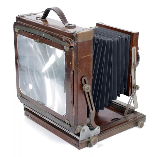 Image of Deardorff V8 8X10 Field camera w/ 300mm F5.6 MC lens + holder NEW BELLOWS #5700