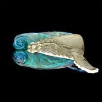 Image 1 of XXXL. Humphrey - Humpback Whale - Flamework Glass Sculpture