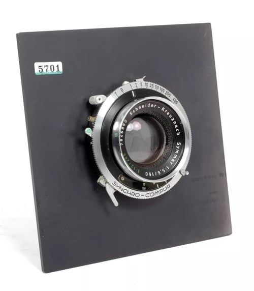 Image of Sinar F1 4X5 Camera with 150mm schneider lens + holders + film #5701