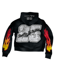 Image 2 of "BLACK FLAME" HOODIE