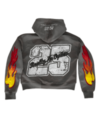 Image 2 of "GREY FLAME" HOODIE