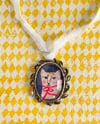 Mona Kitty in vintage pendant