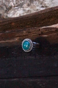 Image 3 of Turquoise Rope Double Band | Size 6.5