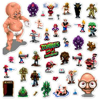 Image 1 of Zombies Ate My Neighbors Sticker Set (39 Pieces)