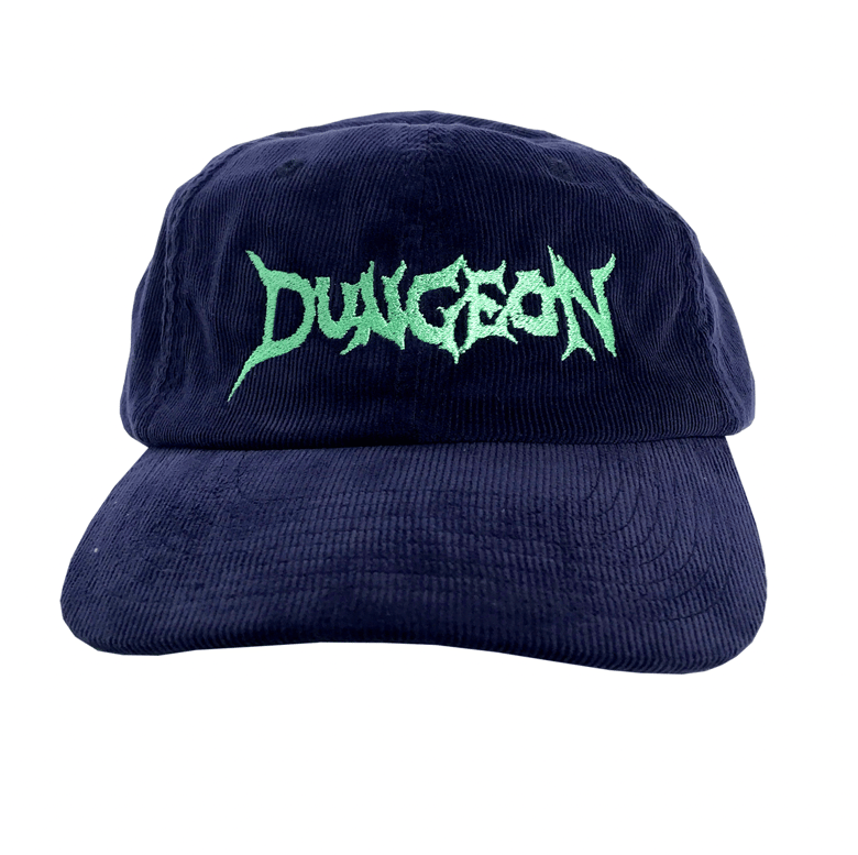 Image of DUNGEON LOGO CORD CAP - NAVY / ELETRIC 