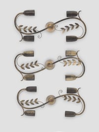 Image 2 of Group of Three Scandinavian Brass Ceiling or Wall Lights