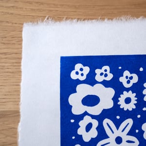 Sommarblommor, Original Lino Art