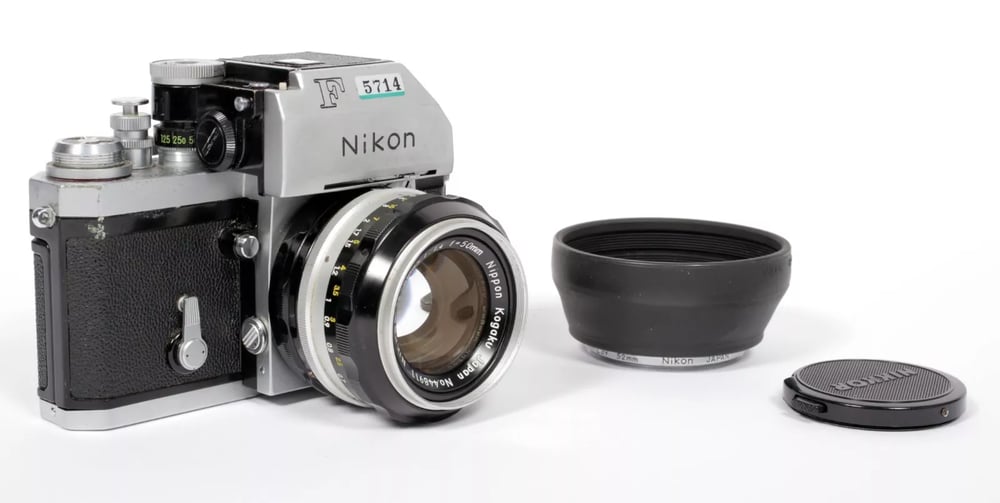 Image of Nikon F Photomic 35mm SLR film camera with Nikkor S 50mm F1.4 lens #5714