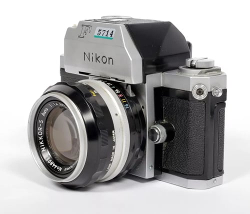 Image of Nikon F Photomic 35mm SLR film camera with Nikkor S 50mm F1.4 lens #5714