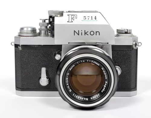 Image of Nikon F Photomic 35mm SLR film camera with Nikkor S 50mm F1.4 lens #5714