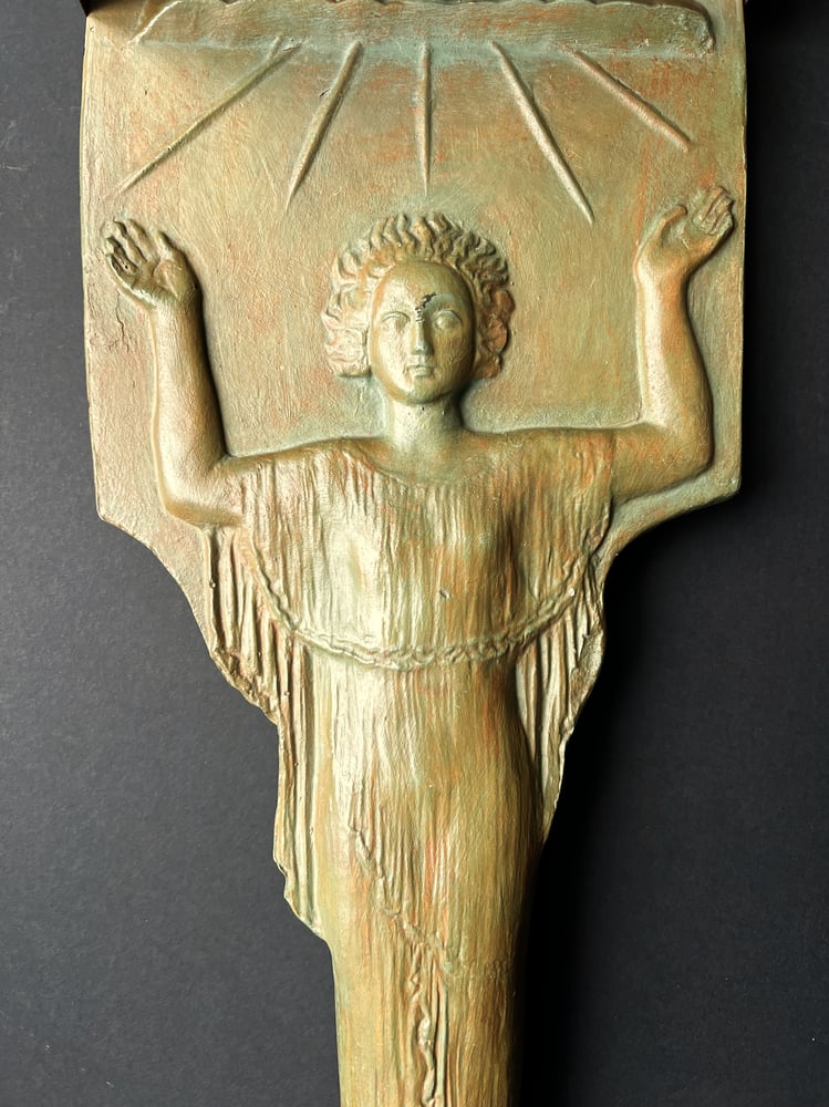 Image of Swedish Grace Wall Light of Plaster & Copper, Early 20th Century