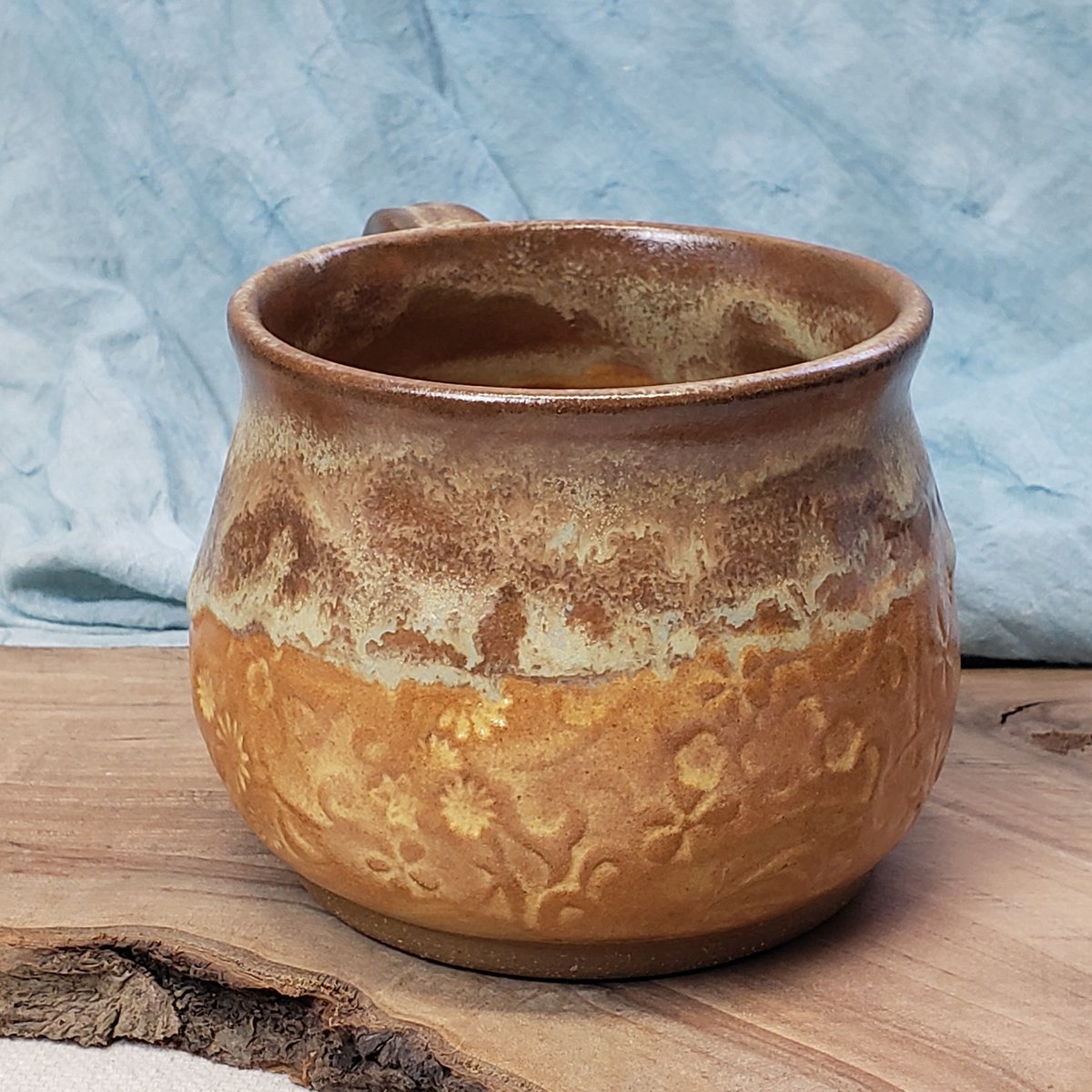 Image of Mountain Flower Honey mug: Sunflower blossom glaze