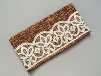 Image 1 of Japanese Minimalist Ladies Fabric Wallet Lace Pouch Organizer 