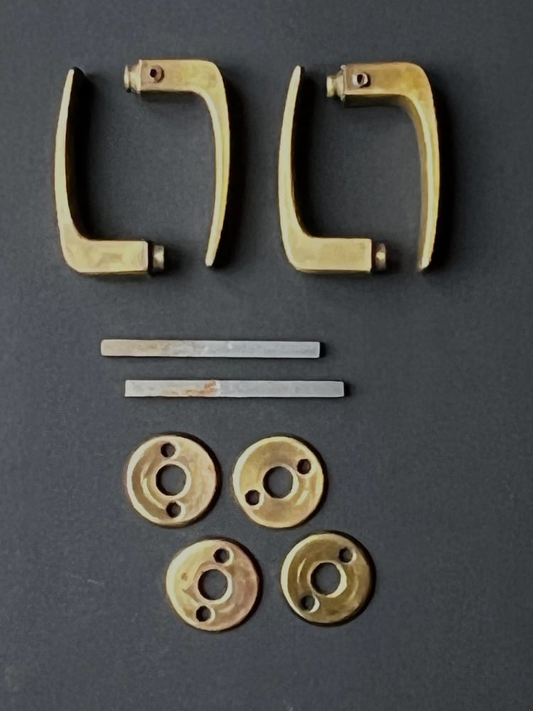 Image of Two Pairs of Finnish Brass Door Handles