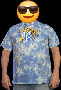Image 1 of Blue tye dyed UofK shirt 1