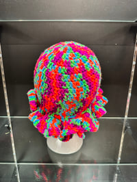 Image 3 of crochet bucket hat with wavy brim R