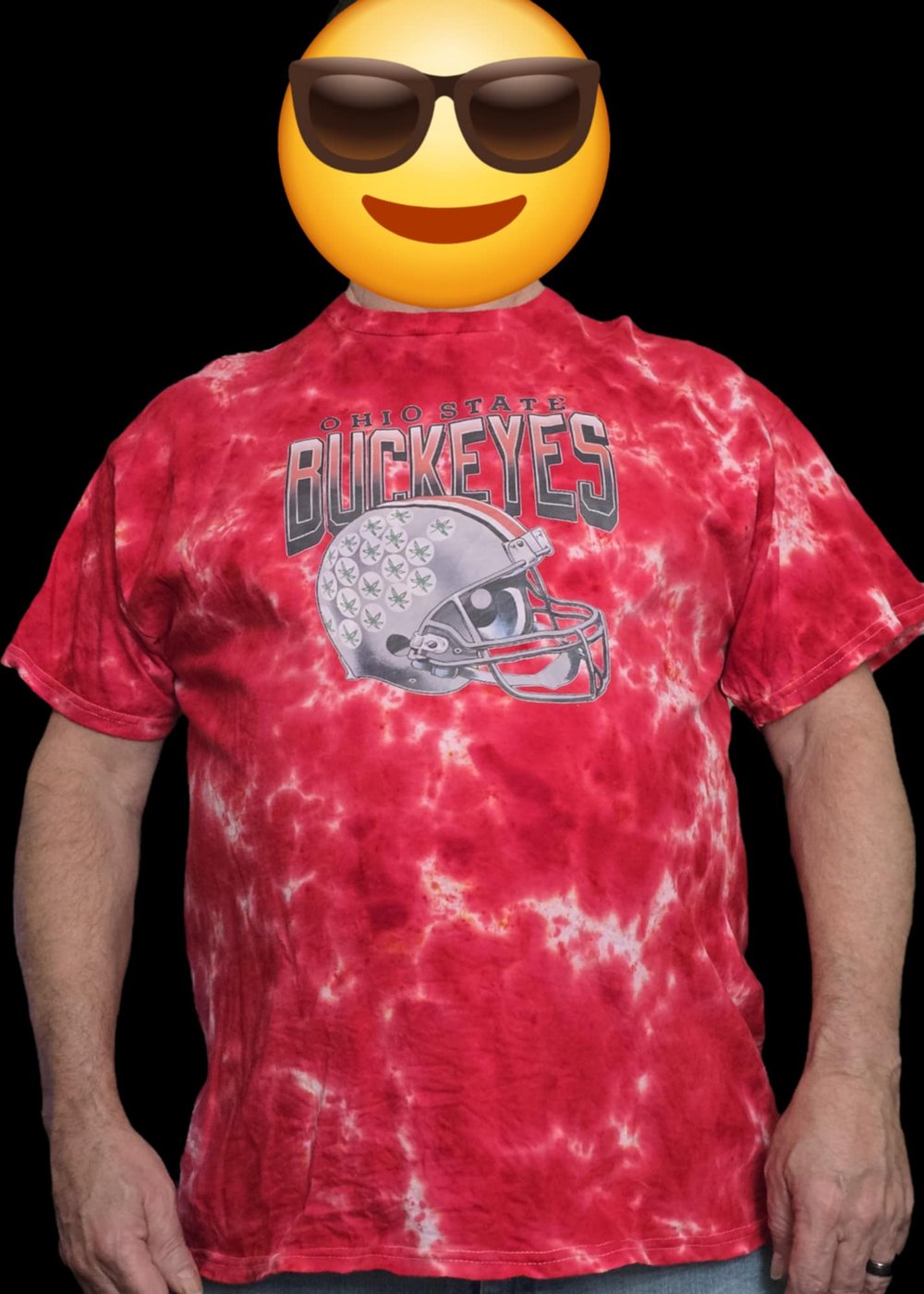 Image of Red tye dyed ohio state tshirt