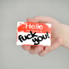 Hello My Name is Fuck You Vinyl Sticker