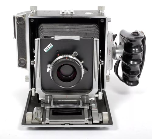 Image of Linhof Technika III 4X5 camera w/ 135mm + 210mm MC Lenses +grip +film +holders