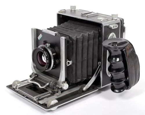 Image of Linhof Technika III 4X5 camera w/ 135mm + 210mm MC Lenses +grip +film +holders